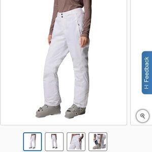 Columbia Women's White Snow Pants -NWT- medium